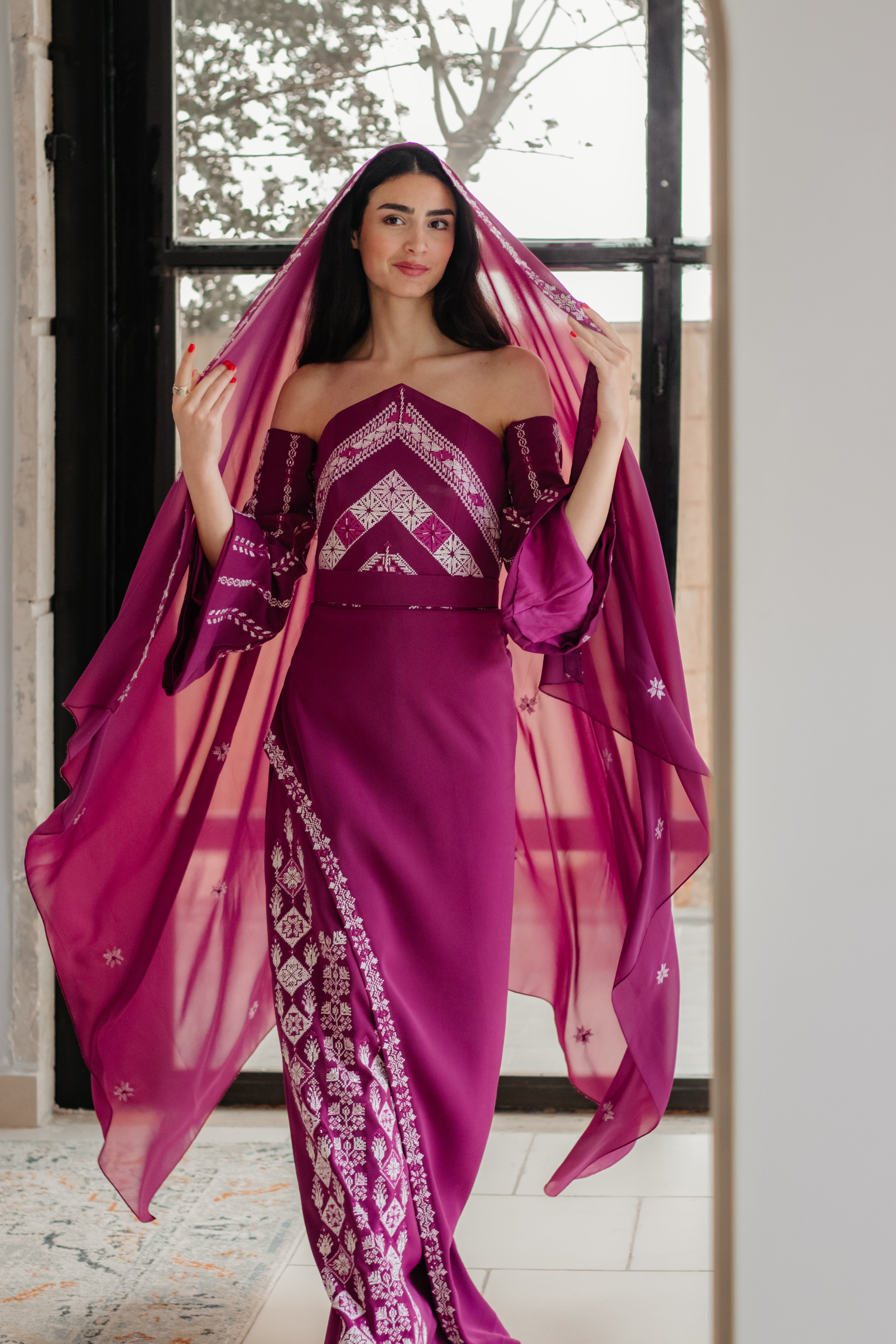 Magenta bloom dress